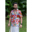 Kerala Kuthampally Cotton Multifaceted Light Kerala Art Notch Collar Half Sleeve Shirt