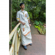 Super Soft Giza Cotton Red Kathakali Full Sleeve With Zari Off White Shirt