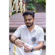 Super Soft Giza Cotton Elegant Kathakali Half Sleeve Off White Shirt