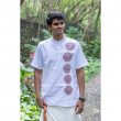 Soft Cotton Linen Blend Multiple Face Theyyam Half Sleeve Short Kurta