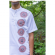 Soft Cotton Linen Blend Multiple Face Theyyam Half Sleeve Short Kurta