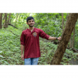 Super Soft Giza Cotton Padayani Loop Sleeve Short Maroon Kurta