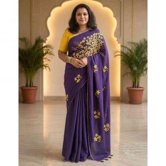 HandPainted Saree