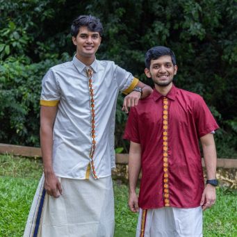 Pookalam/Floral Embroidered Shirts 