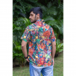 Kerala Kuthampally Cotton Multifaceted Dark Kerala Art Notch Collar Half Sleeve Shirt
