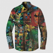 Kerala Kuthampally Cotton Multifaceted Dark Kerala Art Classic Collar Full Sleeve Shirt