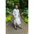 Super Soft Giza Cotton Kerala Kalaripayattu Full Sleeve With Zari Off White Shirt